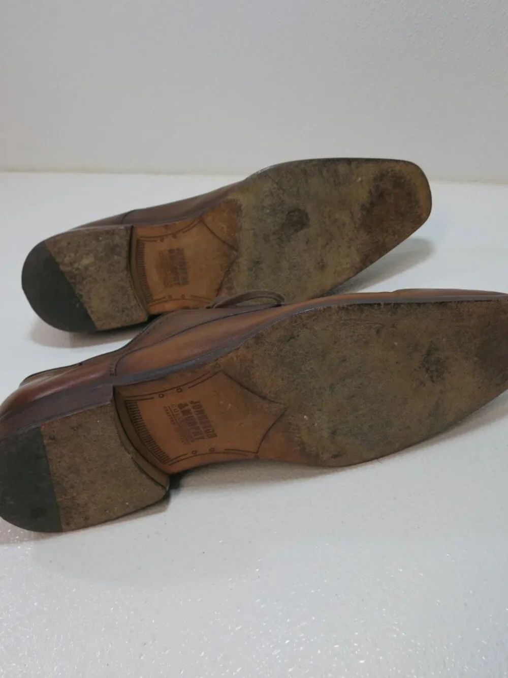 Johnston & Murphy Brogue Leather Dress Split Toe Men's Dress Footwear Sz 11.5 M